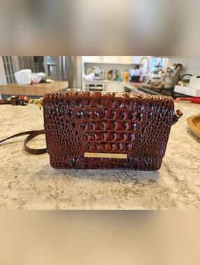 NWOT Brahmin Leather Crossbody Bag In Melbourne Pecan